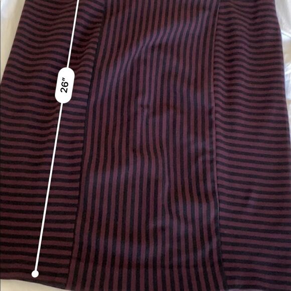 LOFT NWT Burgundy and Black Striped Pencil Skirt - Size 16T - Picture 13 of 13
